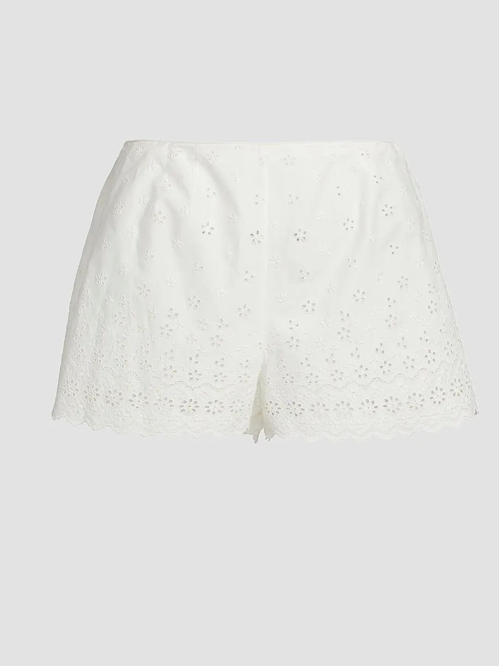 Dôen Arbre Short in Salt - White Eyelet Cotton Shorts - Picture 3 of 6